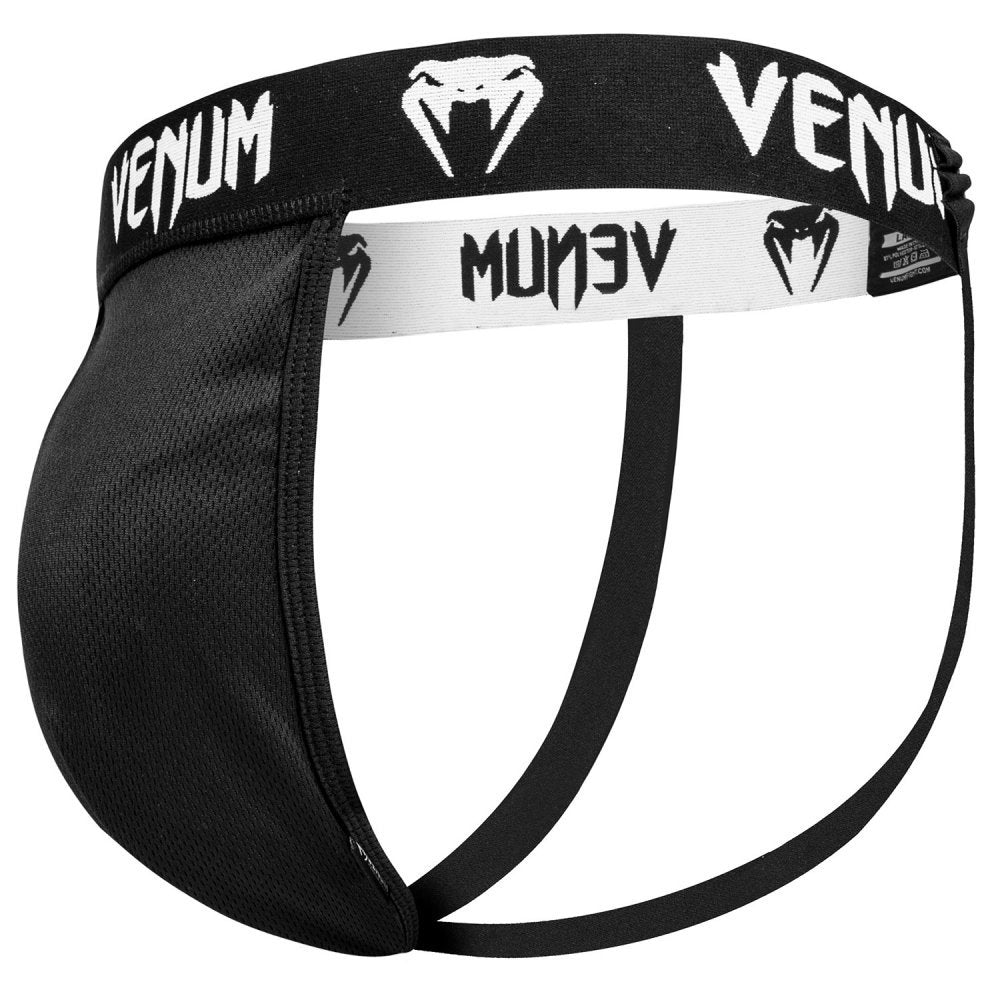 Venum Competitor Groin Guard & Support | Men's MMA Protection - Black - XL