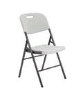 Office Hippo Occasional Folding 4 Leg Chair, Plastic, White - image 1