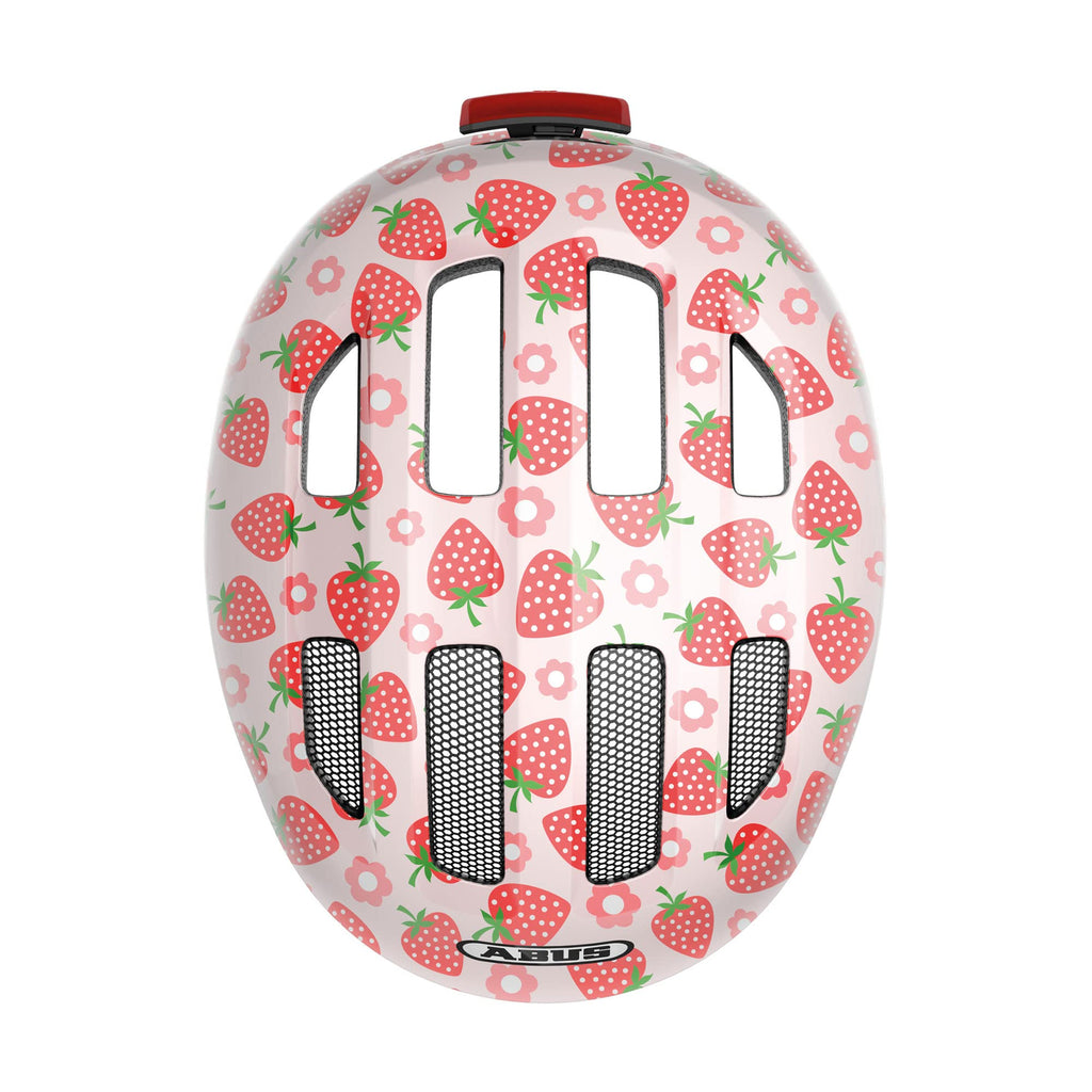 ABUS Smiley 3.0 LED Kinderhelm – Fahrradhelm mit Licht, Pink S