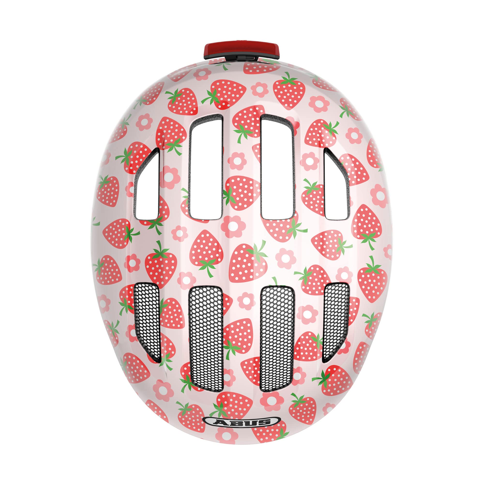 ABUS Smiley 3.0 LED Kinderhelm – Fahrradhelm mit Licht, Pink S