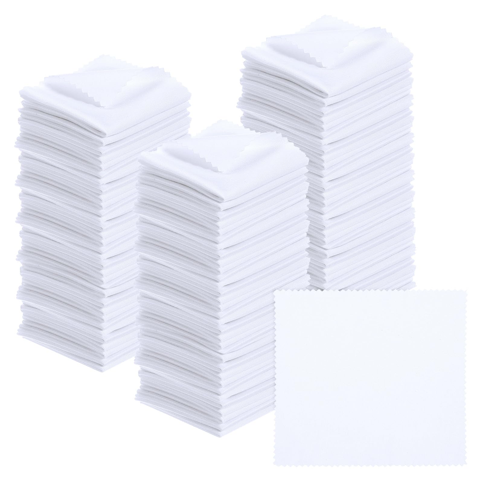 PATIKIL Microfiber Cleaning Cloths | 100 Pack Soft Lens Wipes, White