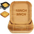 BYKITCHEN 9 Inch Square Air Fryer Paper Liners - Nonstick, 50PCS