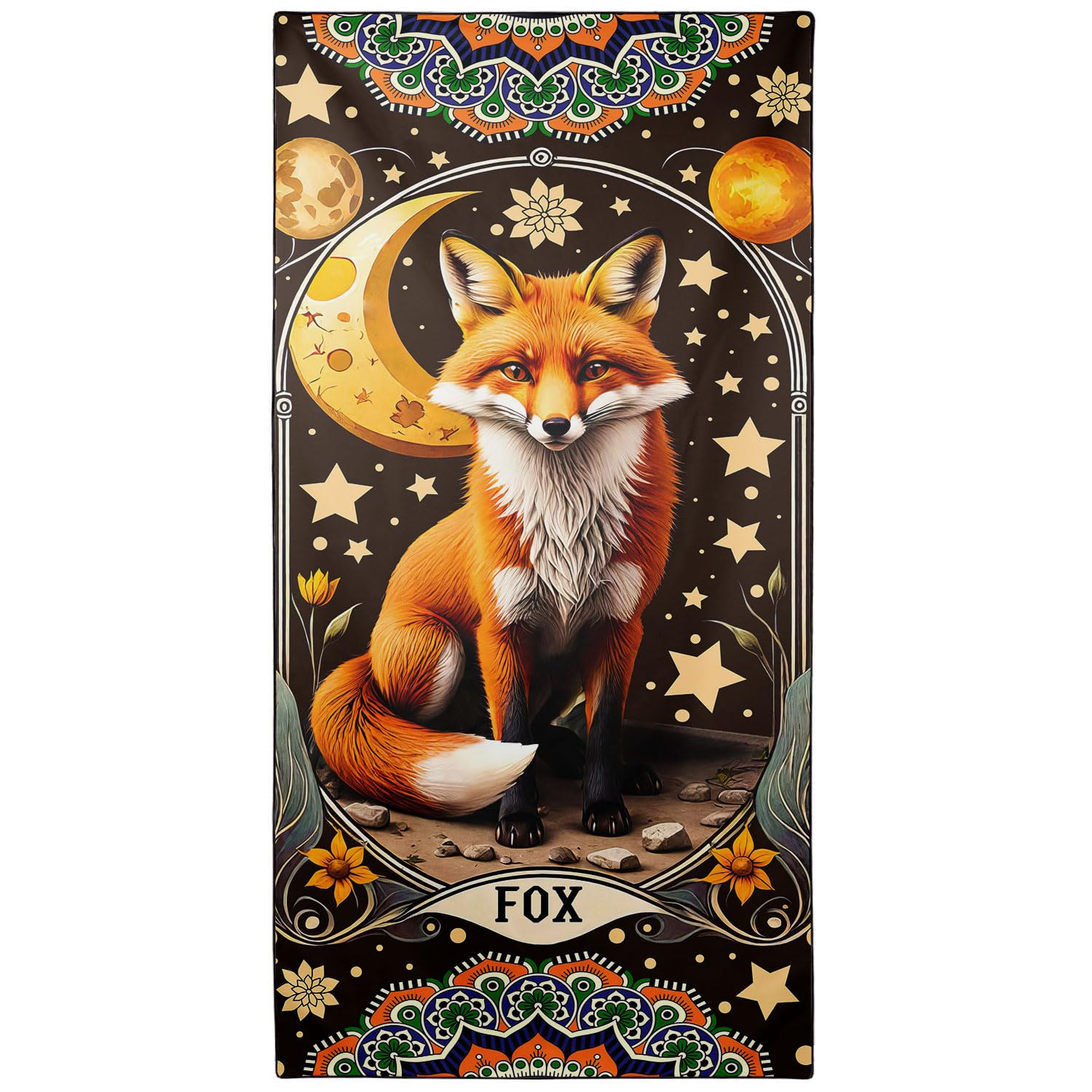YISUMEI Red Fox Microfibre Beach Towel | Extra Large Quick Dry Sand Proof