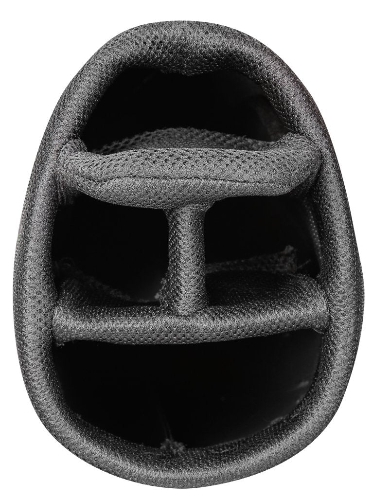 Longridge 6" Weekend Golf Stand Bag – Lightweight 4-Way Divider Black Silver