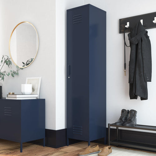 DHP Furniture Bradford Single Metal Storage Cabinet Navy - image 2