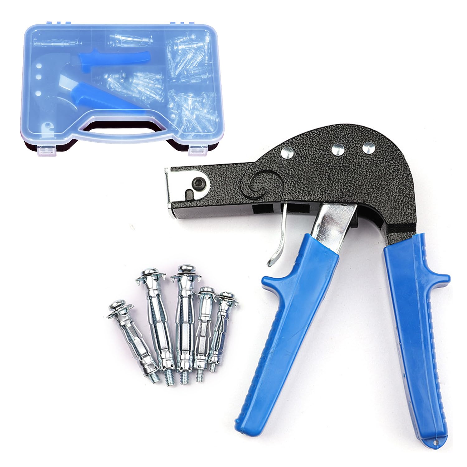 Jolof Store 72Pcs Hollow Wall Anchor Setting Tool Set - M3-M6 Drywall Kit