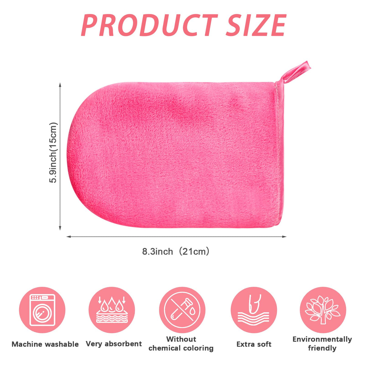 PHOGARY 6 Pack Flannel Face Cloth Wash Mitts, Reusable Makeup Remover Mitt Gloves, Soft Flannel Facial Cleansing Body Bath Mitts Spa Cloth