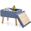 BRIAN & DANY Footstool Ottoman with Storage, Teddy Fleece Rectangle Storage Ottoman - image 1