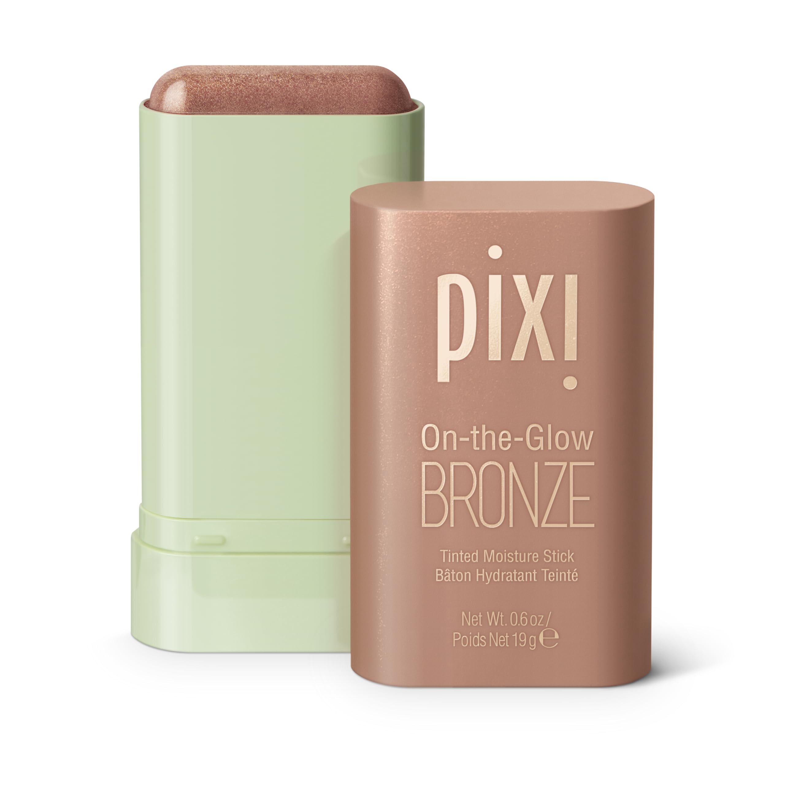 Pixi On-The-Glow Bronze Stick – Hydrating Tinted Bronzer for Cheeks & Lips