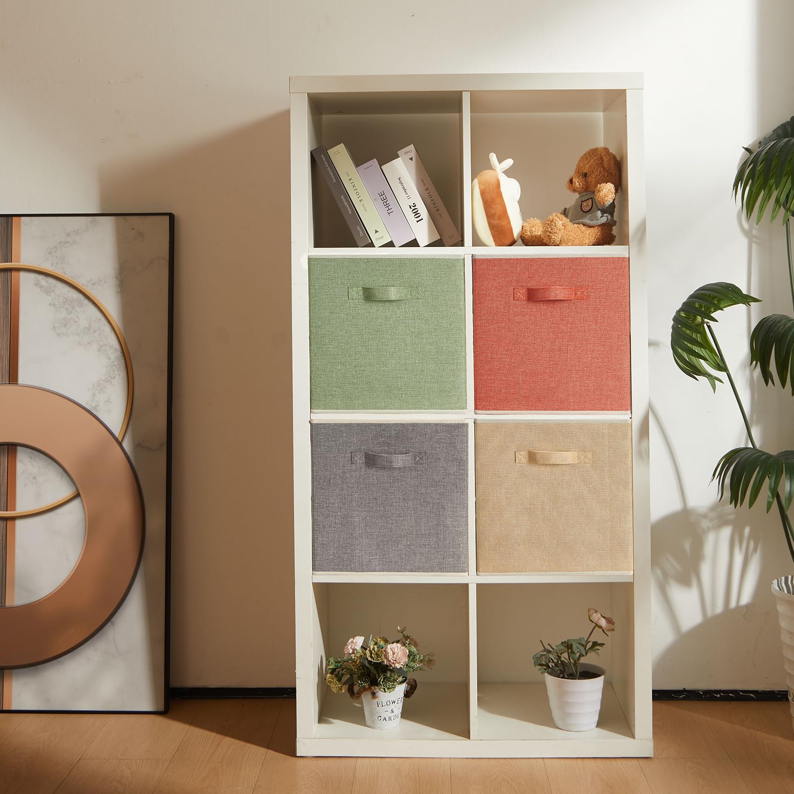 BrillantJo Fabric Storage Bins – Set of 4 Kallax Cube Organisers