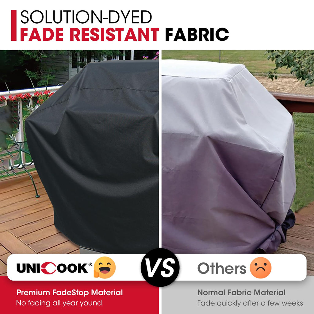 Unicook 55 Inch BBQ Cover – Heavy Duty Waterproof UV Resistant Grill Cover