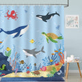 Bonhause Ocean Kids Shower Curtain | Under The Sea Polyester | 180x180cm