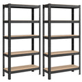 SONGMICS Set of 2 Heavy-Duty Steel Shelving Units, 650kg Capacity