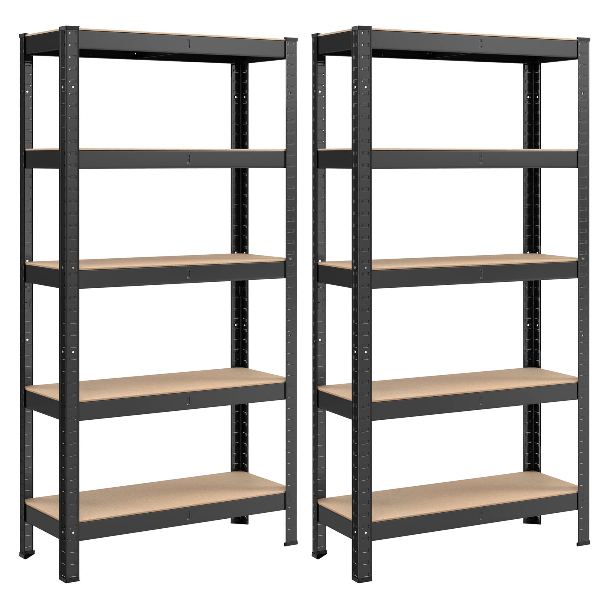 SONGMICS Set of 2 Heavy-Duty Steel Shelving Units, 650kg Capacity