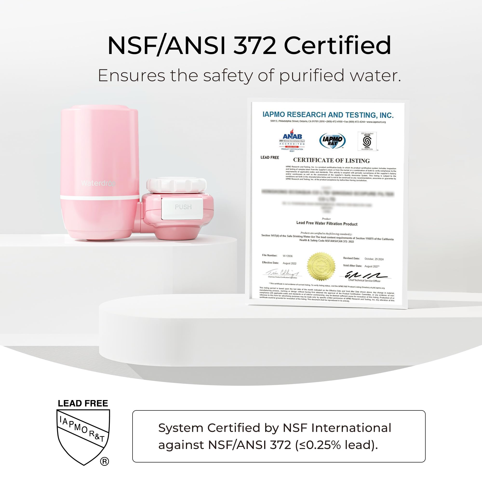 Waterdrop Tap Water Filter - Ultra Filtration System for Chlorine Reduction