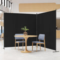 C-Hopetree 2 Panel Room Divider | 180cm Tall Folding Privacy Screen - Black