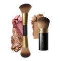 Laura Geller 2pc Makeup Brush Set – Retractable Kabuki & Dual-Ended Brush