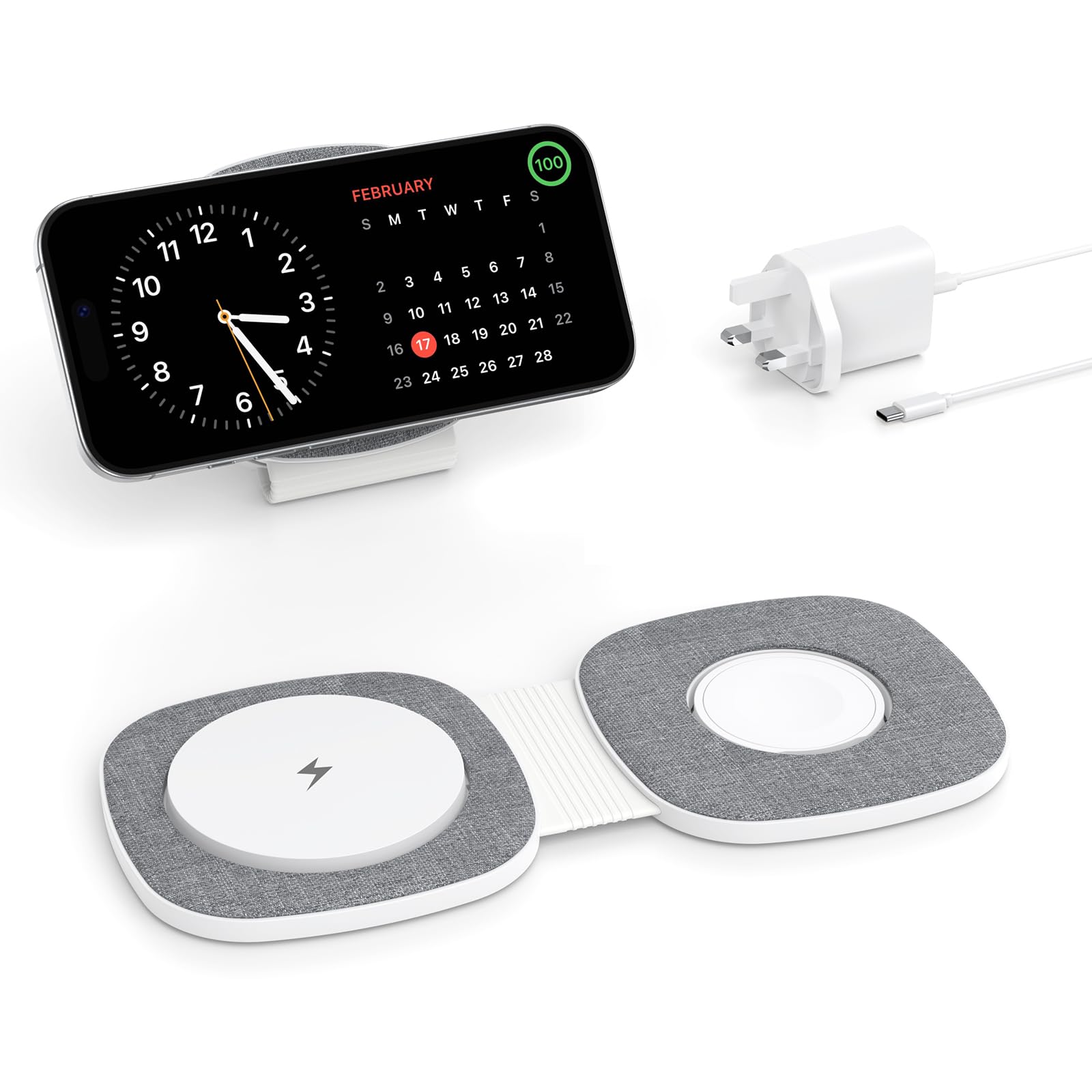 Jolof Store 2-in-1 Foldable MagSafe Wireless Charger for iPhone & Watch