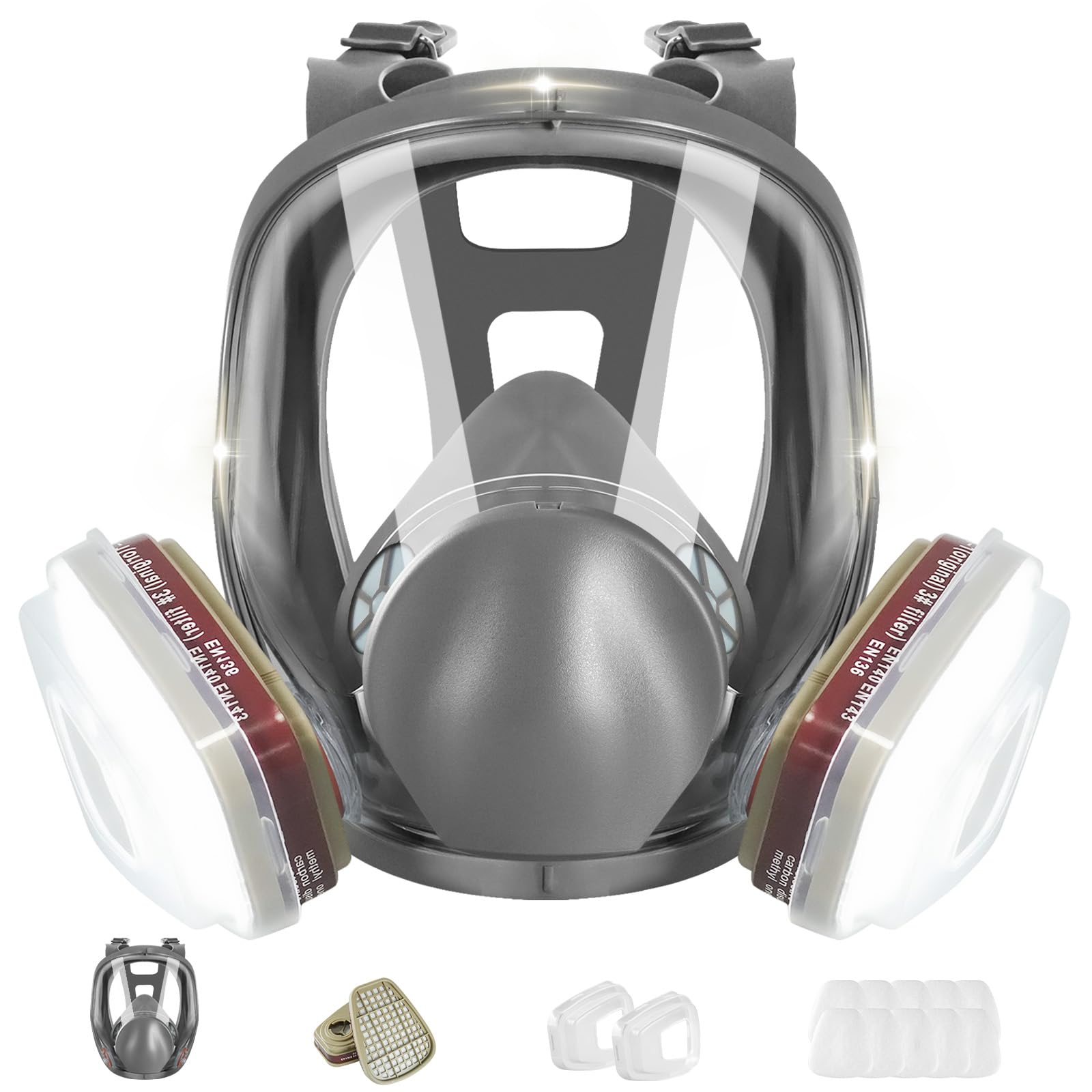 ZXICH 6800 Full Face Respirator Mask – Reusable Paint & Dust Protection