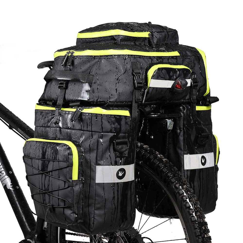 BAIGIO 3-in-1 Bike Panniers | 75L Waterproof Rear Rack Bag & Backpack