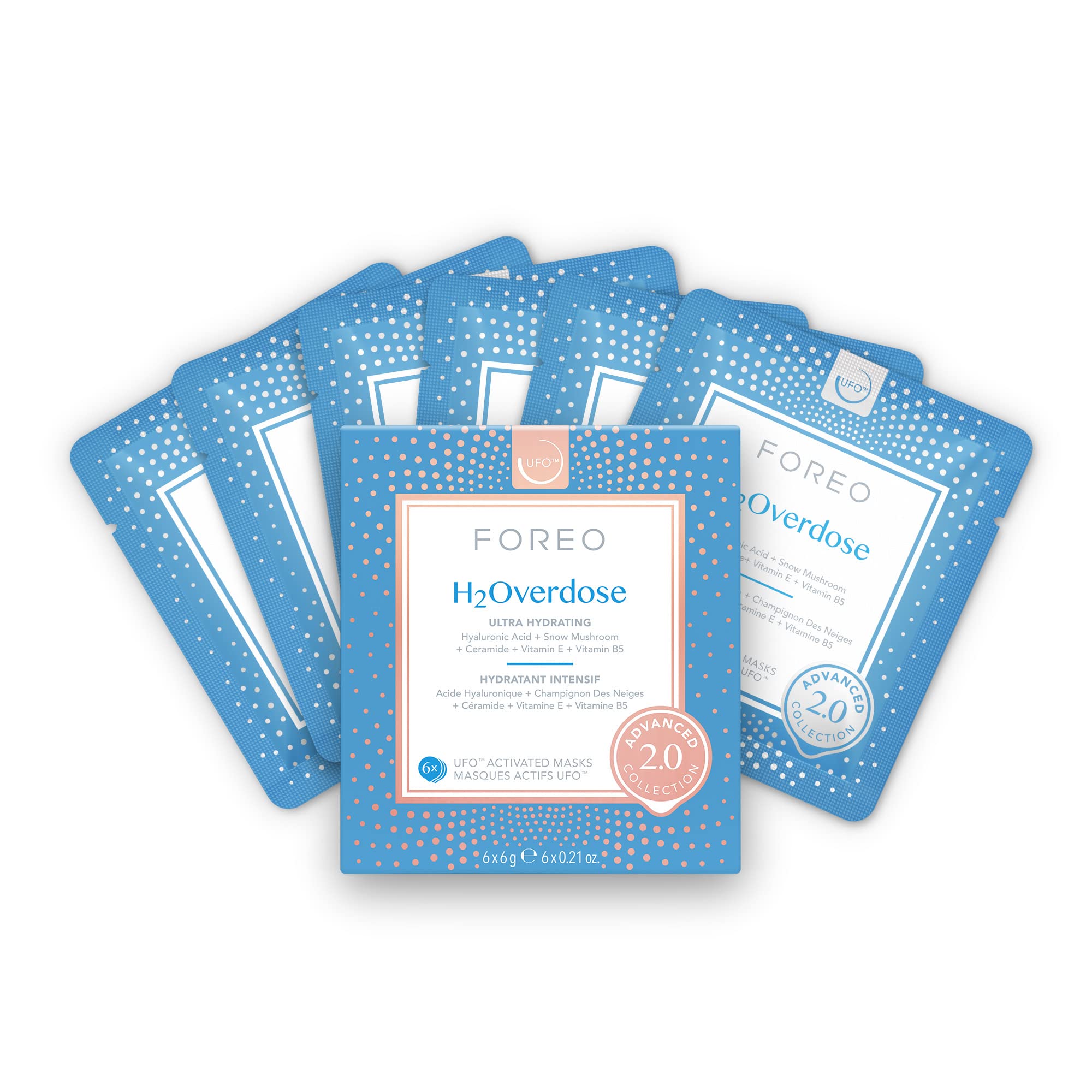 H2Overdose 2.0 UFO-Activated Hydrating Facial Mask - 6 Pack
