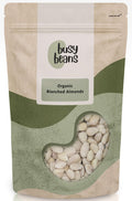 Busy Beans Organic Blanched Almonds – 1kg Bulk Spanish Almonds
