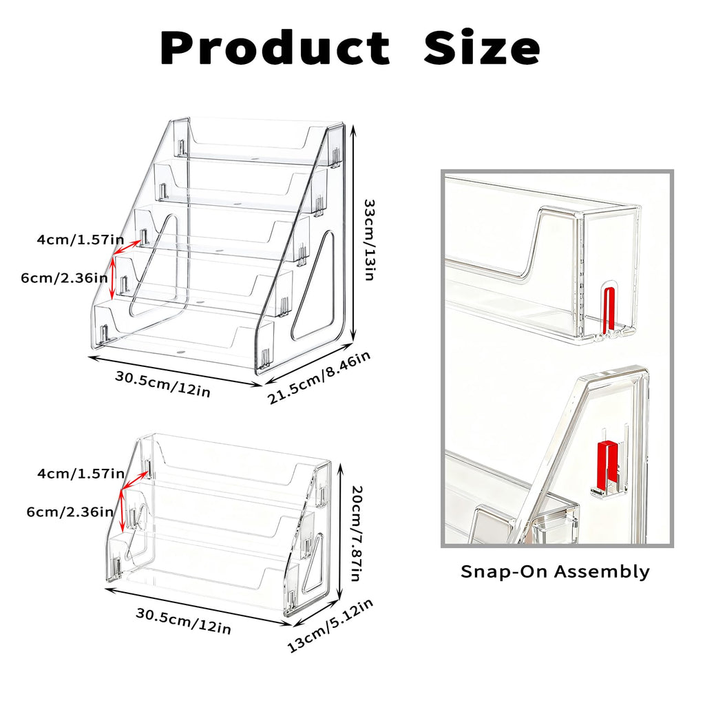 JWShang Card Display Stand, 5-Tier Clear PET Rack for Graded Cards, 2 Pack - image 5