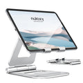 Nulaxy Dual Foldable Tablet Stand | Adjustable iPad Holder - Silver