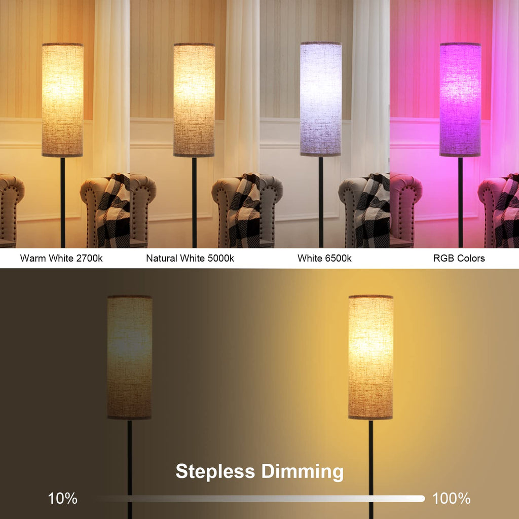 Neoglint Smart RGB LED Floor Lamp | App & Remote Control Dimmable Tall Lamp
