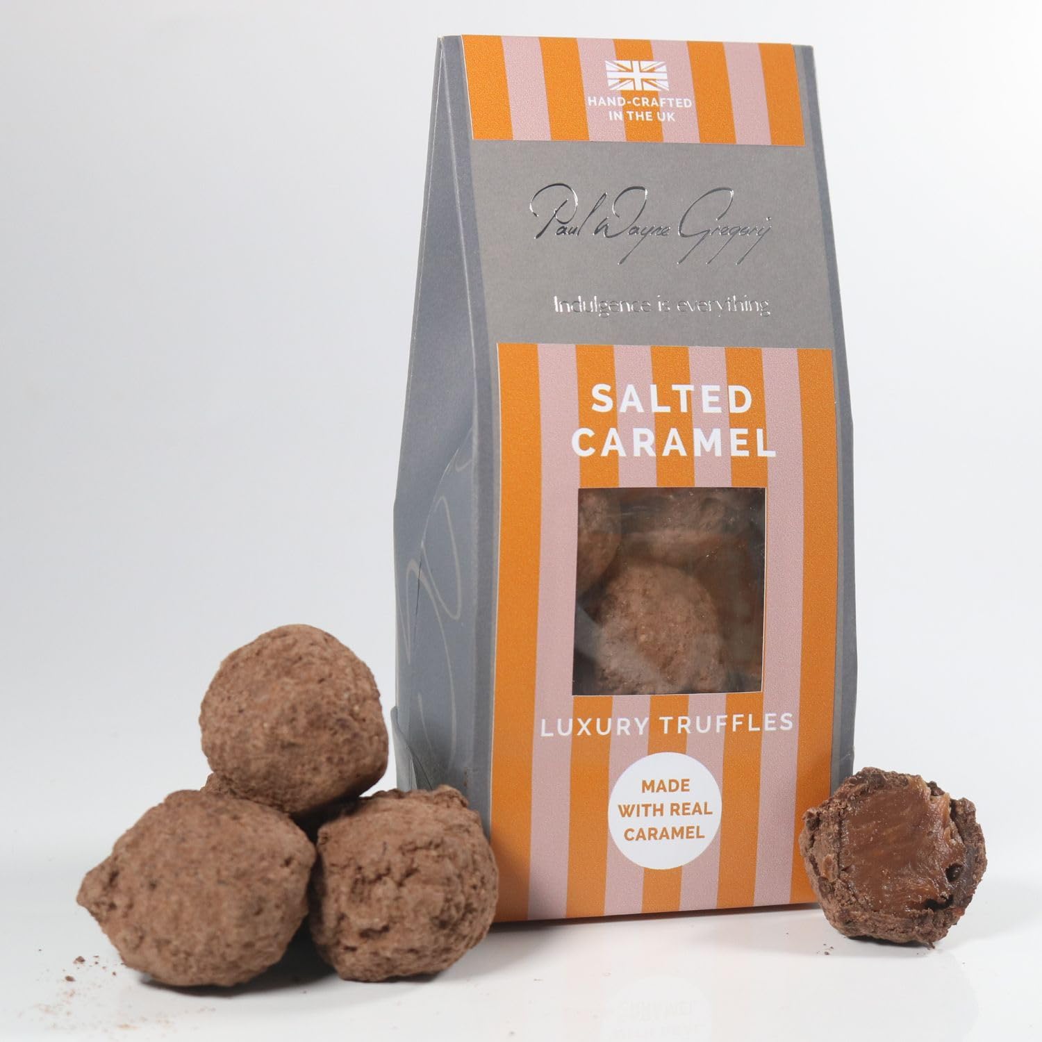 Salted Caramel Chocolate Truffles – Handmade Gourmet Gift, 120g