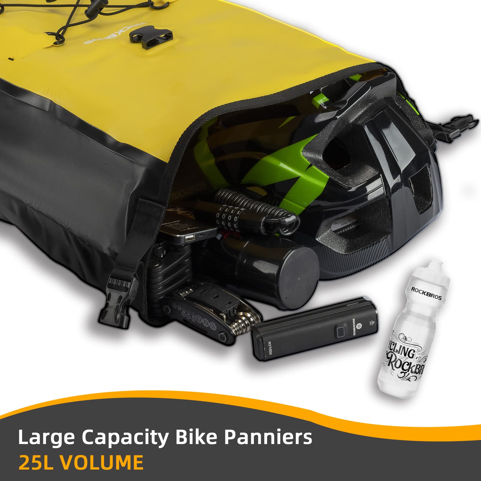 ROCKBROS Bike Pannier Bag | 25L-32L Waterproof Rear Rack Bicycle Bag