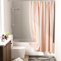 Encasa XO Peach Jacquard Shower Curtain | Waterproof & Mildew Resistant