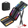 KEMYR 36 Colour Dual Tip Brush Pens | Water-Based Markers for Adults