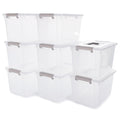 Citylife 8-Pack 5L Clear Plastic Storage Boxes with Lids and Handles