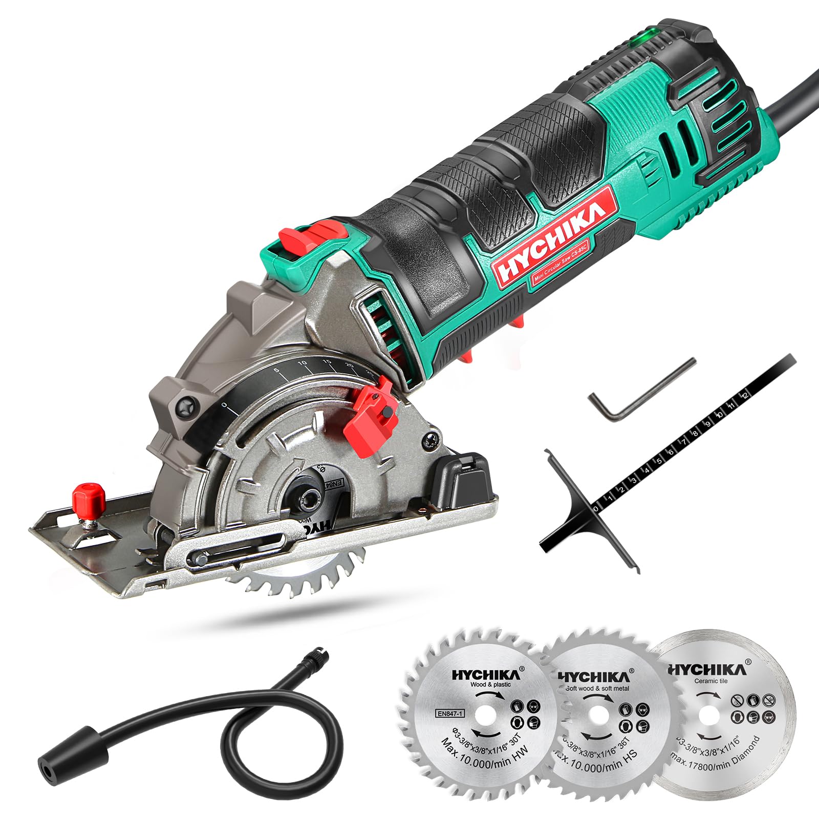 HYCHIKA Mini Circular Saw | 500W Copper Motor with 3 Blades