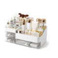 Lacusmall Desktop Makeup Organiser with Drawers – Large White Vanity Box