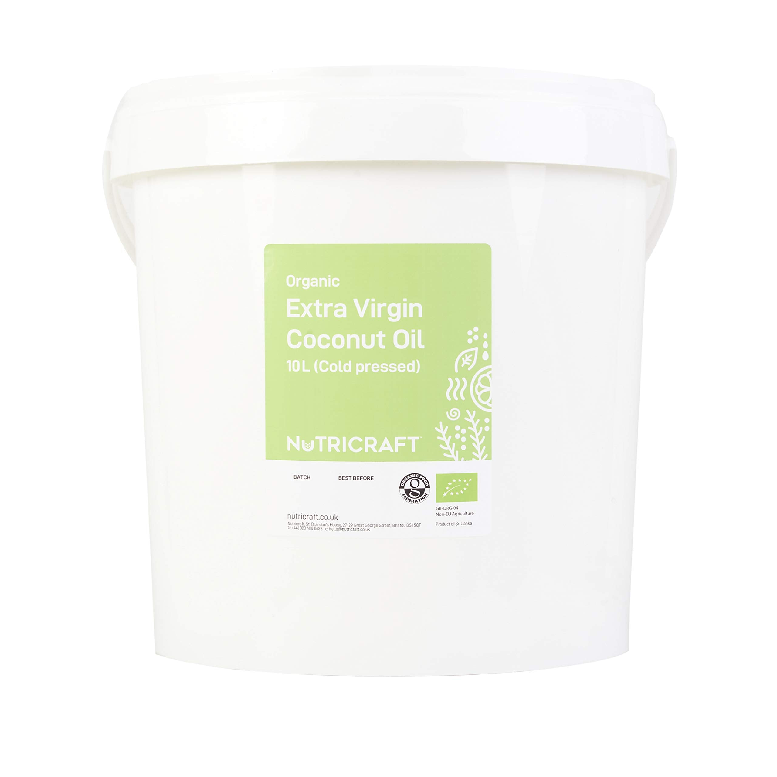 NutriCraft Organic Extra Virgin Cold-Pressed Coconut Oil | 10L Bulk