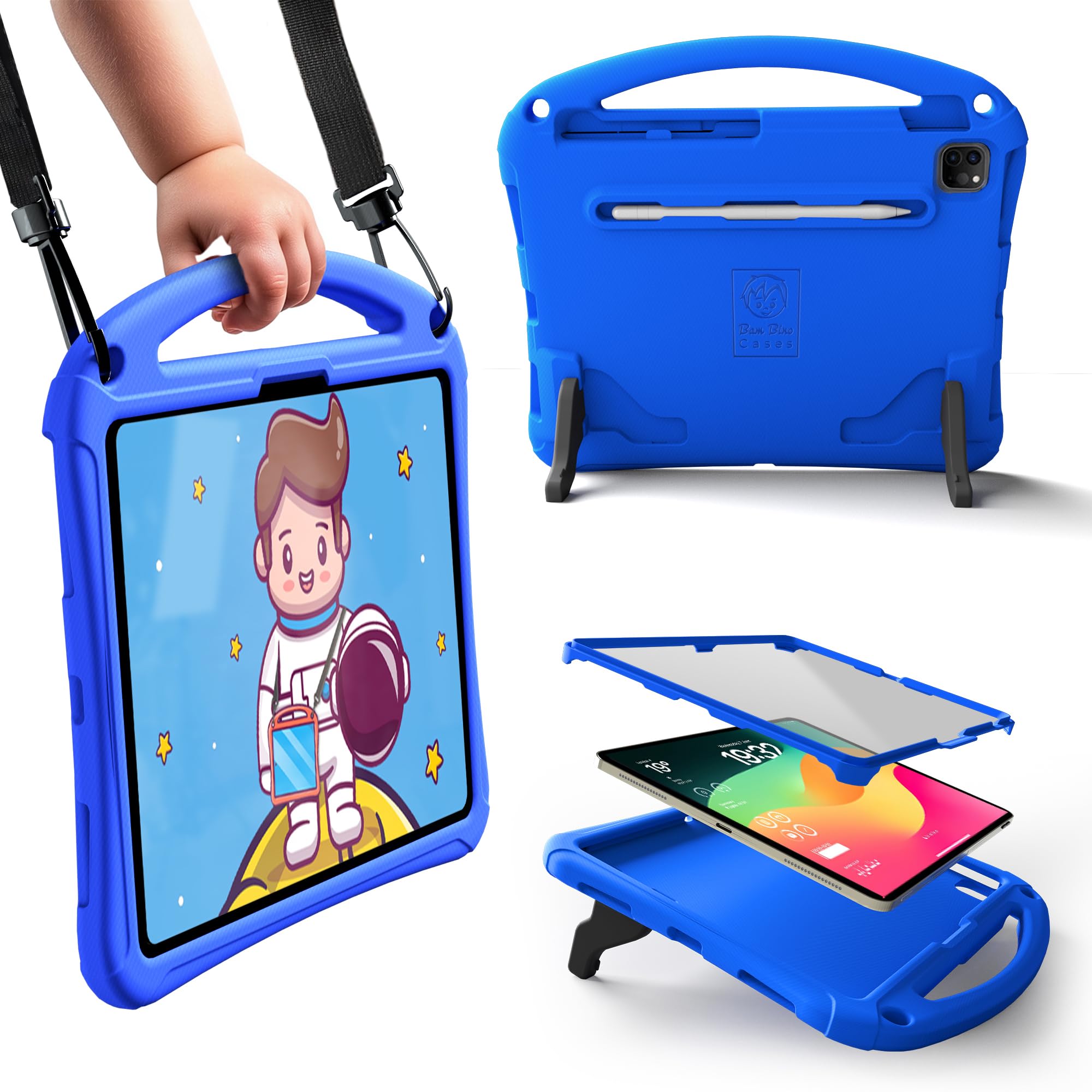 Bam Bino Space Suit Rugged Kids Case for iPad Pro 13 M4 & Air 13 M2