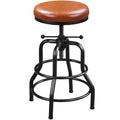 Yaheetech Rustic Round Adjustable Industrial Bar Stools, 1PCS Light Brown - image 1