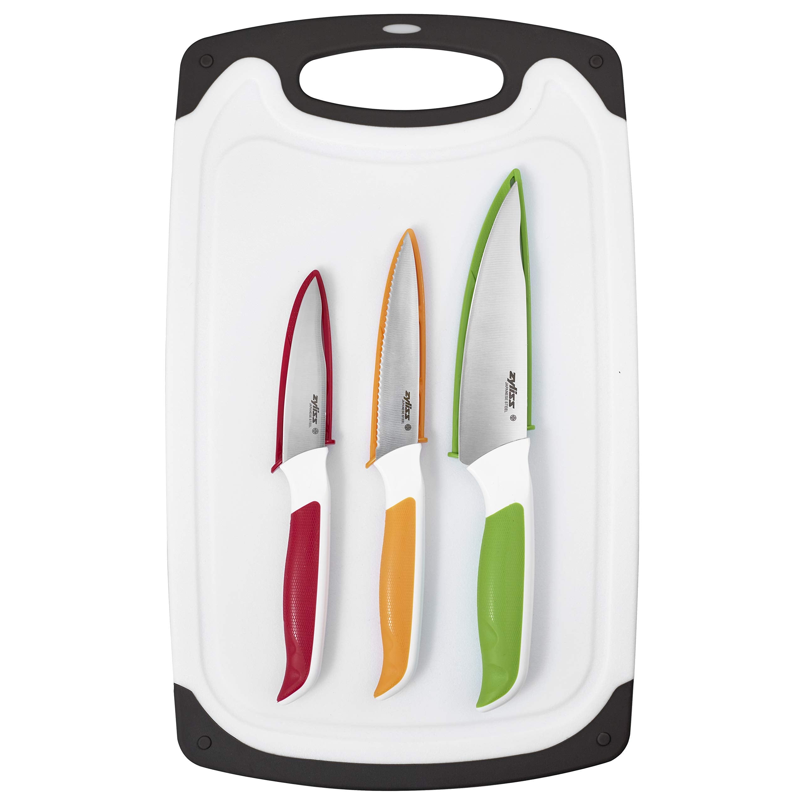 Zyliss Comfort 4-Piece Knife & Chopping Board Set | Japanese Steel
