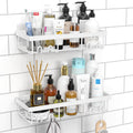 DIFULI Shower Caddy 2 Pack – No Drill Rustproof Adhesive Bathroom Shelves