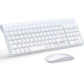 TopMate Wireless Keyboard and Mouse Combo – Ultra Slim Silent Set, White