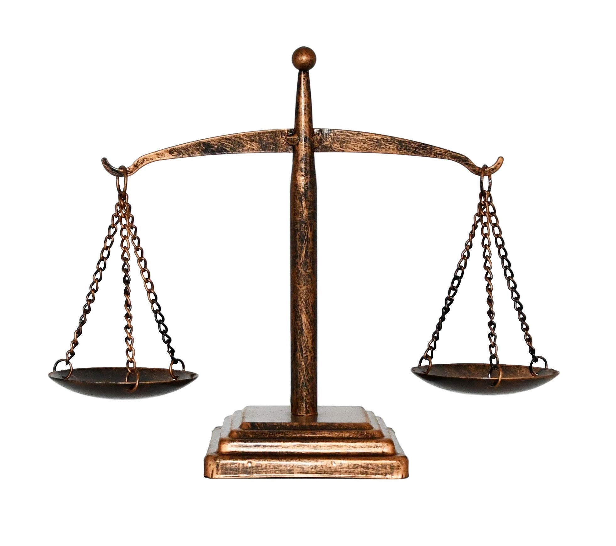 OwlGift Vintage Metal Libra Scale of Justice Jewelry Tray & Candleholder