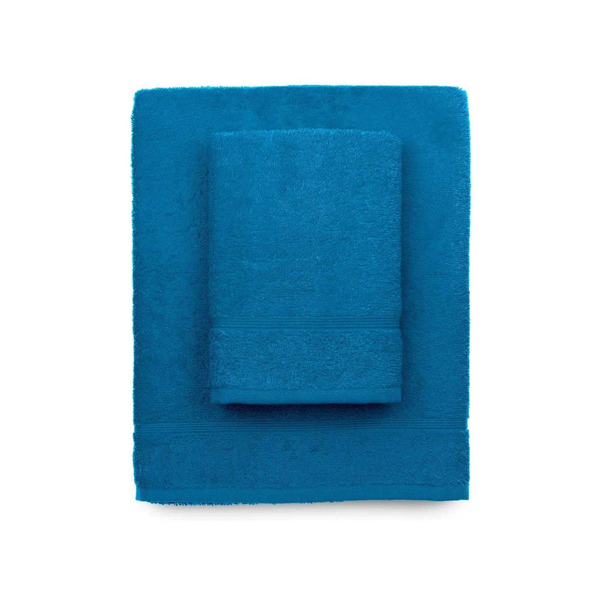 zer0bed Turquoise 100% Cotton Terry Bath Towel Set - 2 Piece Pack
