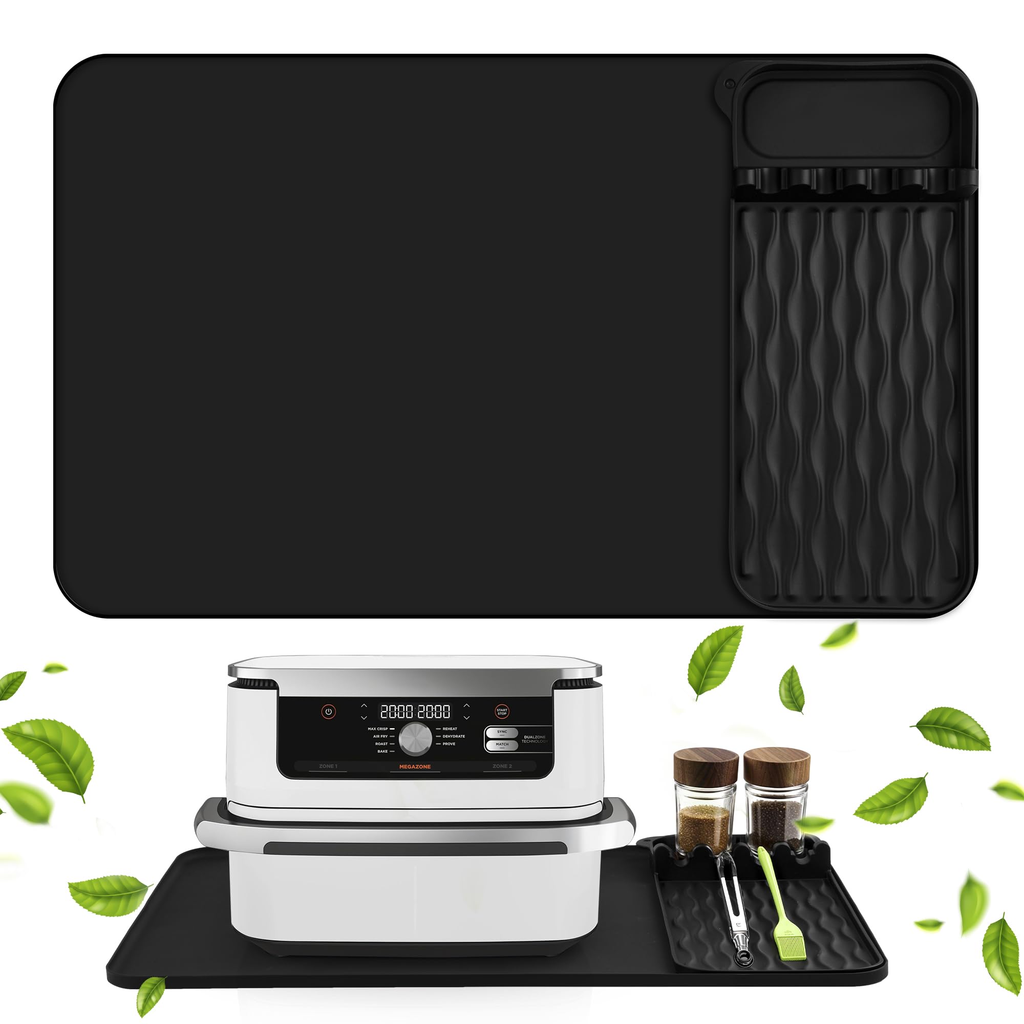 Ninipie Silicone Heat Resistant Mat for Air Fryer Countertop, 65x40cm