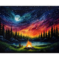 Jolof Store Starry Sky Paint by Numbers for Adults - Forest Landscape 16x20