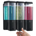 GlintGath 3-Chamber Shower Dispenser | Wall Mounted No-Drill 1500ML