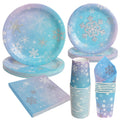 Snowflake Tableware Set – 96pc Winter Frozen Party Dinnerware