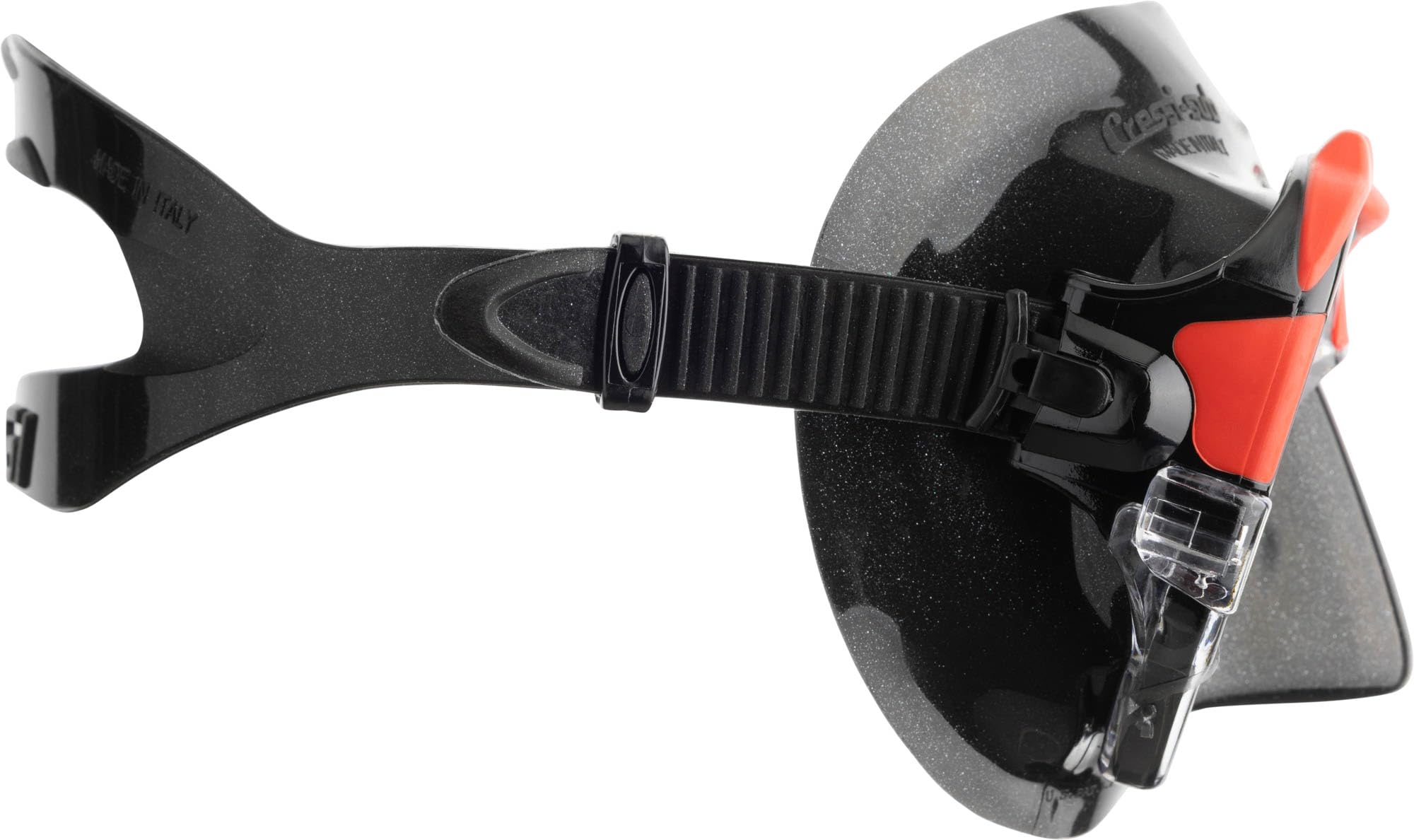 Cressi Matrix Diving Mask – Soft Silicone Snorkeling Mask, Black/Red