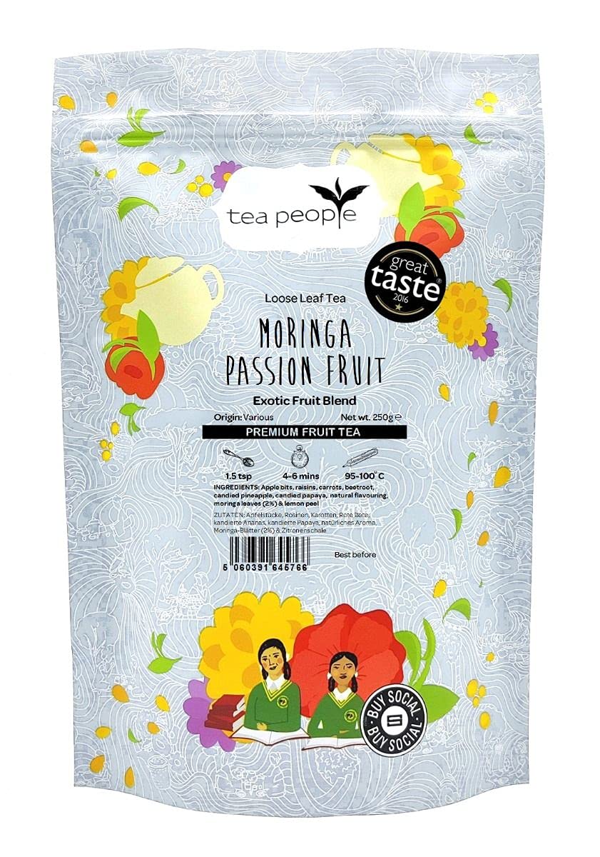 Tea People Moringa Passion Fruit Herbal Fruit Tea - 250g Refill Pack